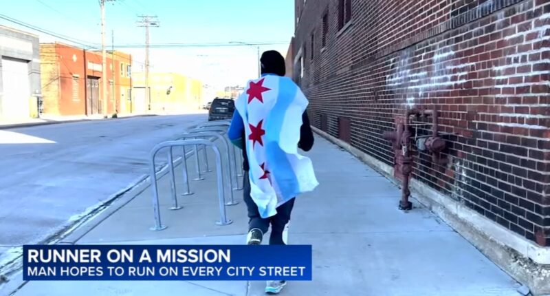Chicago running: Roosevelt University grad student Joabe Barbosa continues mission to run every single street in city amid cold