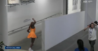 Coco Gauff smashes racket in frustration after Australian Open loss to Elina Svitolina, video shows