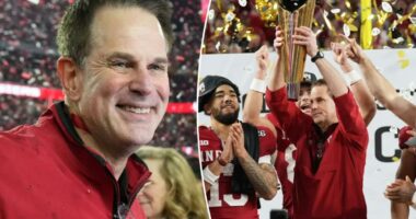 Curt Cignetti only has one thing on his mind to celebrate Indiana's national title -- a beer