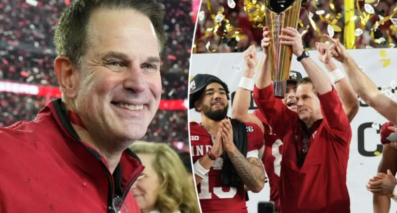 Curt Cignetti only has one thing on his mind to celebrate Indiana's national title -- a beer