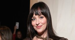 Dakota Johnson puts on a leggy display arriving at her hotel in Paris