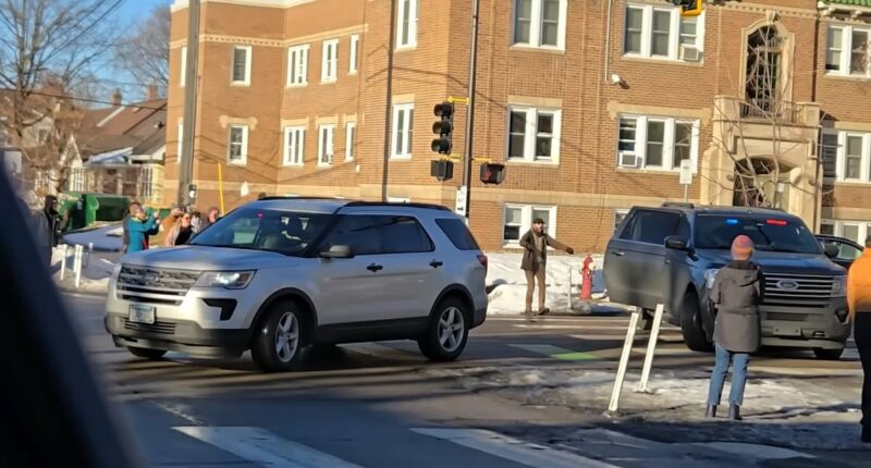 Damning new video shows Alex Pretti running at ICE agents