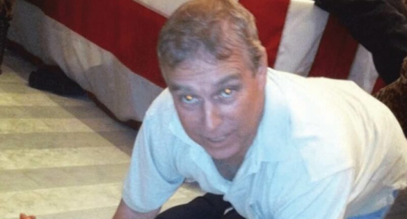 Disturbing photos appear to show Andrew on all fours over female