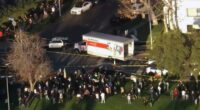 Driver appears to ram U-Haul truck through crowd during Iran protest in Los Angeles