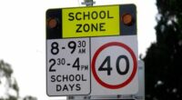 School zone sign in NSW