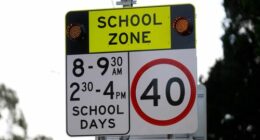 School zone sign in NSW
