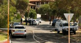 Police at the scene of a major incident at Mosman Park.