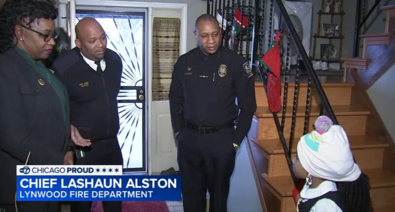 Father credits 7-year-old daughter with saving his life after fall in Lynwood home; police, fire chiefs congratulate her