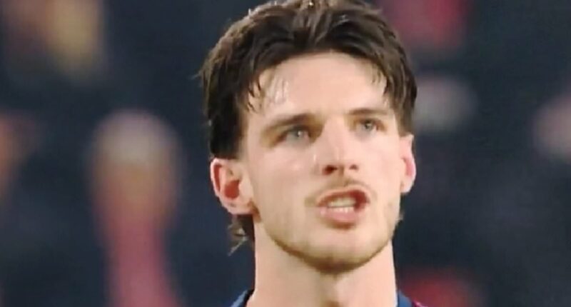 Furious Declan Rice unleashes x-rated rant after Arsenal's draw at Nottingham Forest - just days after Gunners star was caught in expletive-laden tunnel row with coach