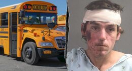 Good Samaritan stops Florida maniac attacking child with knife at school bus stop after jail release: police