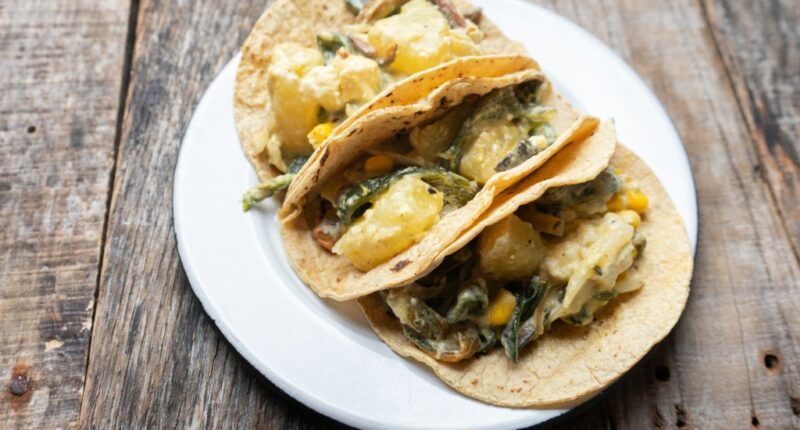 Gretchen’s table: Papas con rajas tacos are a spicy, cheesy fiesta