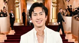 Heated Rivalry star Hudson Williams makes very risqué comment on Golden Globes red carpet to Gayle King