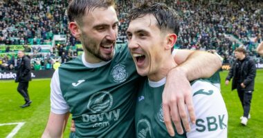 Hibernian 3-2 Hearts: Edinburgh derby delivers a cracker as Sallinger saves the day to give Hibs the spoils