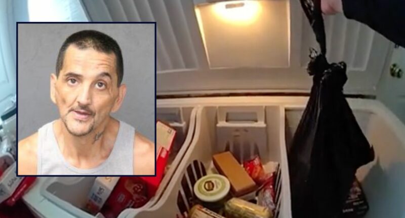 'I left her in there': Man admits chopping up mother and storing her in a chest freezer with food while living with her remains for weeks, bodycam footage shows