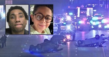 'I lost my leg': 7-year-old mangled and missing limb after drunk driver slams into family's car, ejecting the boy from vehicle and hurling him 60 feet, cops say