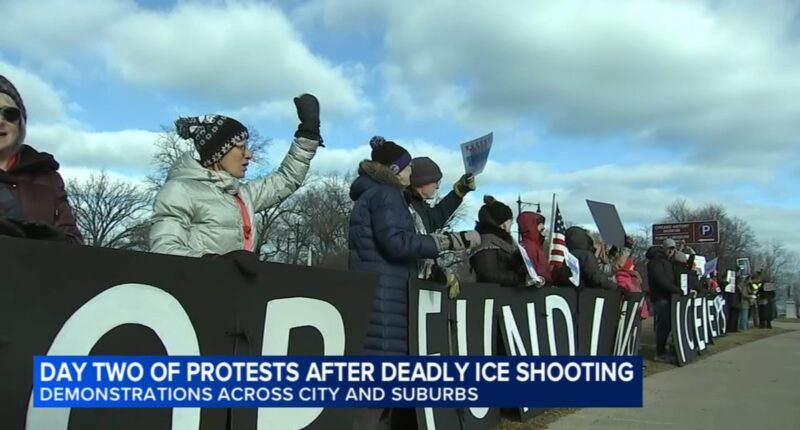 ICE protest Chicago news: Wicker Park, Elk Grove Village, Arlington Heights protests held after ICE shooting of Renee Good