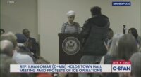 Ilhan Omar attacked as man sprays unknown substance during Minneapolis town hall