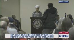 Ilhan Omar attacked as man sprays unknown substance during Minneapolis town hall