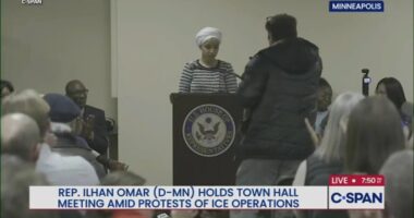 Ilhan Omar attacked as man sprays unknown substance during Minneapolis town hall