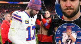 Josh Allen breaks down into tears after Bills' crushing playoff loss to Broncos