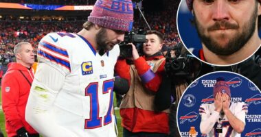 Josh Allen breaks down into tears after Bills' crushing playoff loss to Broncos