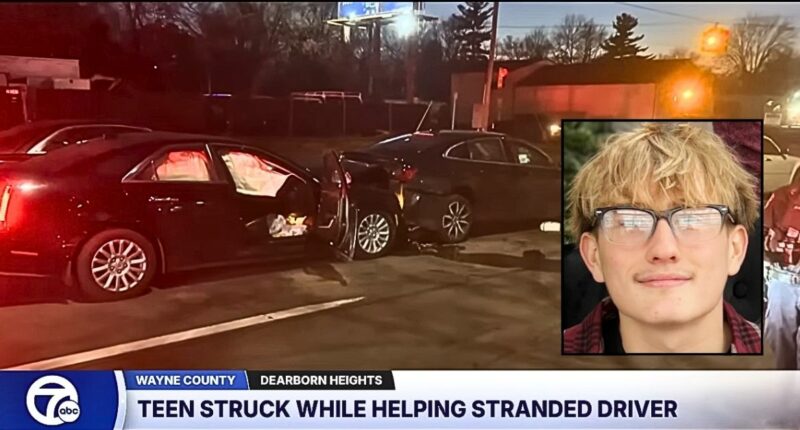 'Just wanted to stop and help': Teen may never walk again after being crushed between 2 cars by driver while jump-starting stranger's vehicle, family says