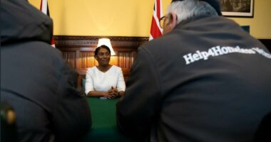 Kemi Badenoch meets with veterans as she attacks Labour plans