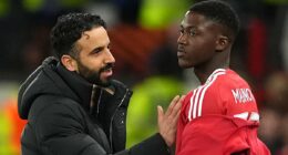 Kobbie Mainoo joins celebrations over Ruben Amorim's sacking as NINE team-mates staying silent are named - including some dressing room heavyweights - after head coach lost control