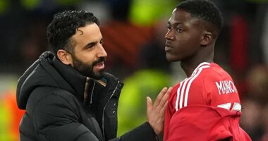 Kobbie Mainoo joins celebrations over Ruben Amorim's sacking as NINE team-mates staying silent are named - including some dressing room heavyweights - after head coach lost control