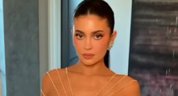 Kylie Jenner goes full bombshell in corset gown for Golden Globes