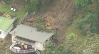 The landslide came close to completely destroying houses on Sydney's Northern Beaches.