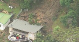 The landslide came close to completely destroying houses on Sydney's Northern Beaches.