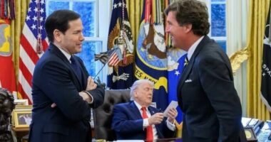 MAGA civil war deepens as Tucker Carlson sits with Trump in DC