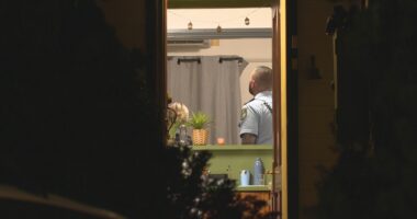 Police investigating a crime scene in Sydney's west.