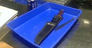 Man charged after large knife allegedly found in bag at Brisbane Airport