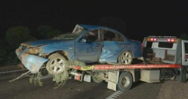 The blue Ford sedan was reported stolen from a Port Augusta home on Friday afternoon, and was seen driving off from a petrol station in the same town about 10.30am yesterday.