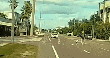 Man runs into Florida street to save two young children who wandered away from rental home