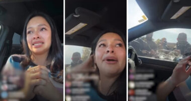 Maria Santay livestreams detainment as federal immigration agents smash car window in El Monte, California
