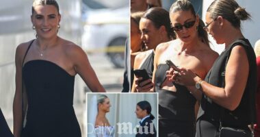 Matildas stars dazzle as they arrive at luxury Perth villa to celebrate captain Sam Kerr's wedding