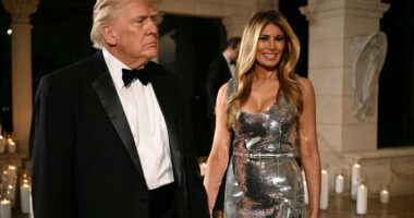 Melania Trump stuns as she arrives at glitzy MAGA party with Donald