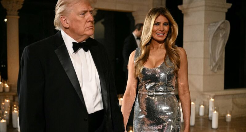 Melania Trump stuns as she arrives at glitzy MAGA party with Donald