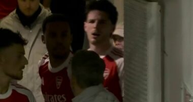 Mikel Arteta speaks out on heated half-time row between Declan Rice and 'AirPods Albert' during Chelsea win