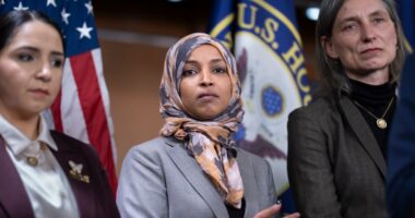 Minnesota congresswoman Ilhan Omar sprayed with unknown substance during town hall
