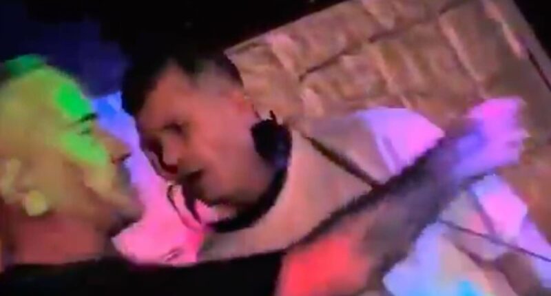 Moment DJ punched unconscious by another at leisure centre 'nightclub'