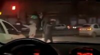 Moment Iranian security forces open fire on protesters