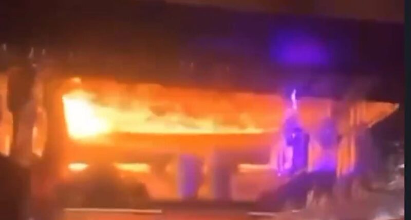 Moment ceiling catches fire, kliling 40 people at Swiss club