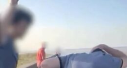 Moment teen launches bottle attack on 'paedo' shown to murder jury