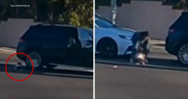 Mother arrested after video shows toddler fall out of moving SUV in Fullerton, California