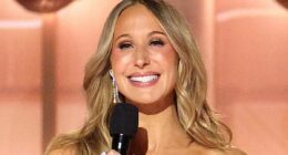 Nikki Glaser makes A-listers GROAN as she makes Epstein files joke