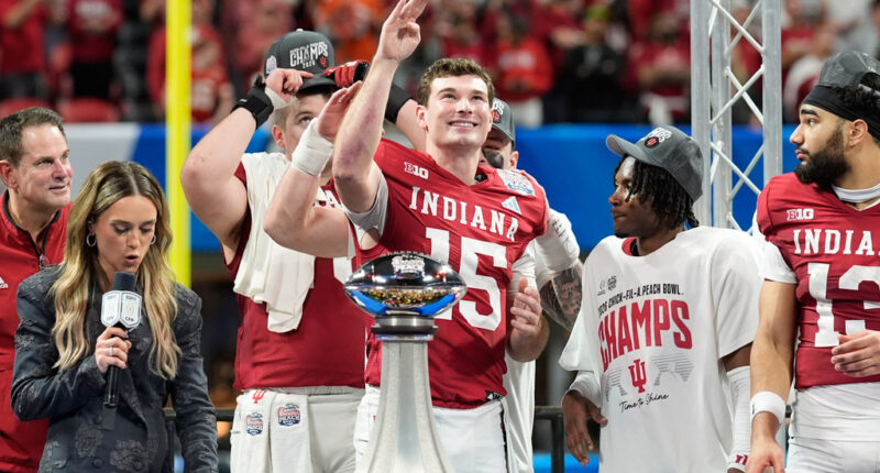 No. 1 Indiana adds to CFP dominance with crushing 56-22 Peach Bowl semifinal win over No. 5 Oregon